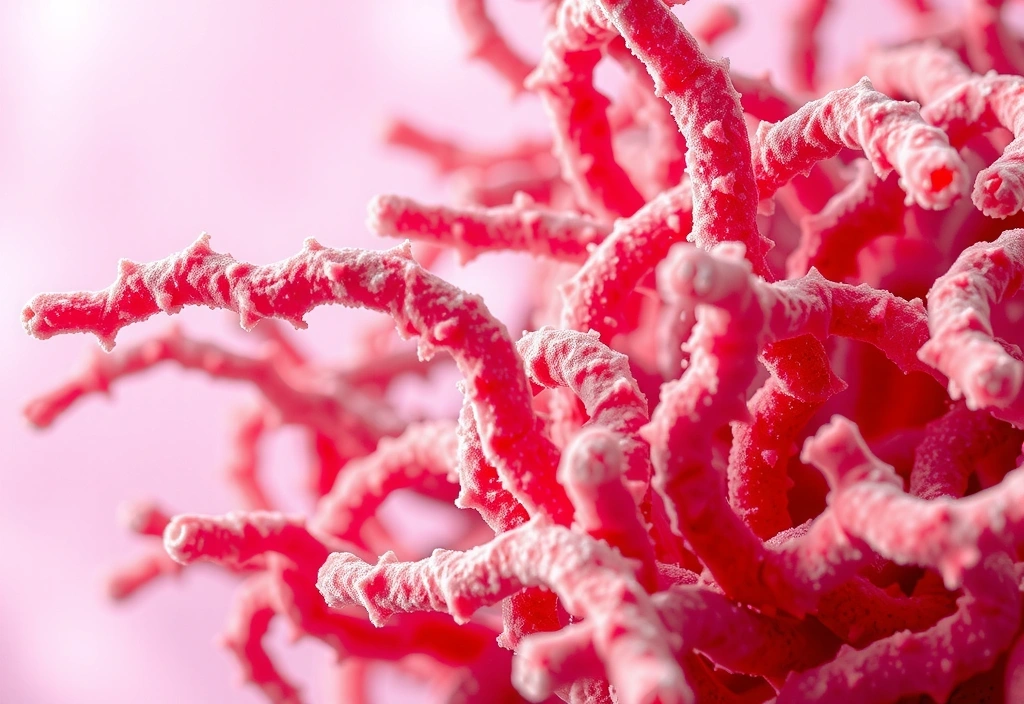 Ilustración microscópica de bacterias probióticas amigables